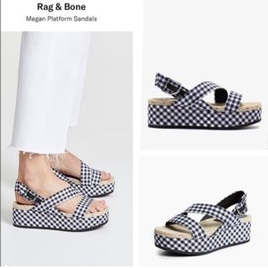RAG & BONE Megan Gingham Platform Sandal